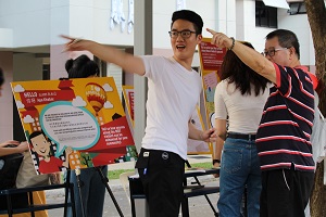 Volunteers engaging residents on their preferred spaces that could be enhanced