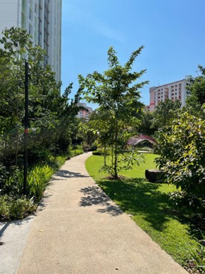 The Greenway South links residents in Alkaff district to the rest of the estate