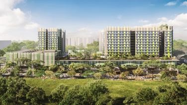 Landscaped green spaces at Woodleigh Village