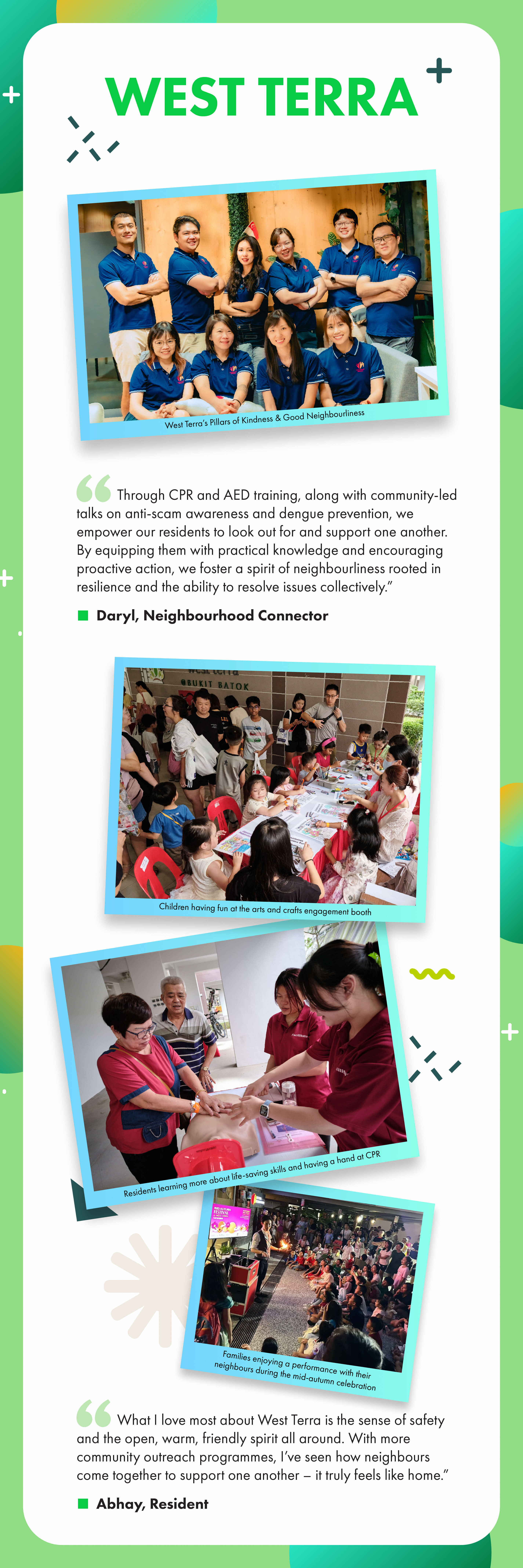 Infographic on the West Terra community