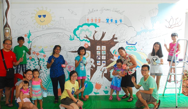 HDB Friendly Faces Lively Places Fund, co-creation of community mural with Adora Green’s residents.