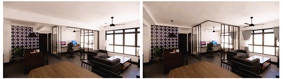 4 RM beam and without beam