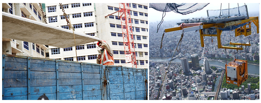 Precast component and Skyjuster