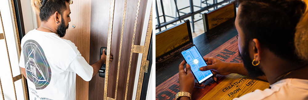 Northshore Residences I resident Satya Saravanan enjoys the convenience of a smart-enabled home
