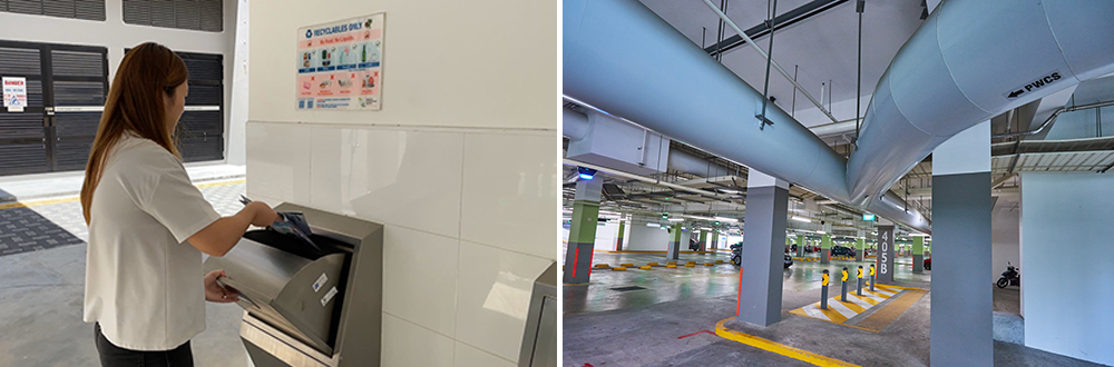 Residents can conveniently dispose their waste and recyclables in separate chutes, which will then travel through the pipes of the smart PWCS