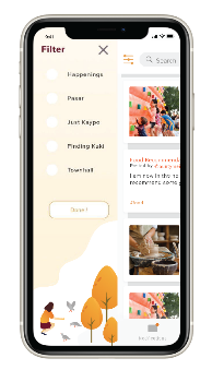 Filter through happenings according to your needs
