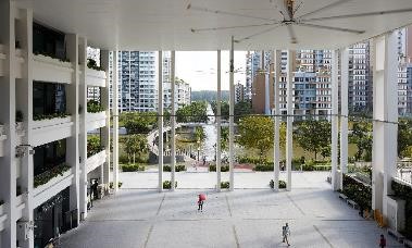 Open-air sheltered Plaza