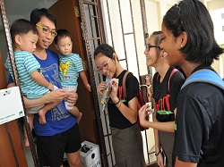 Outreach visit by the volunteers