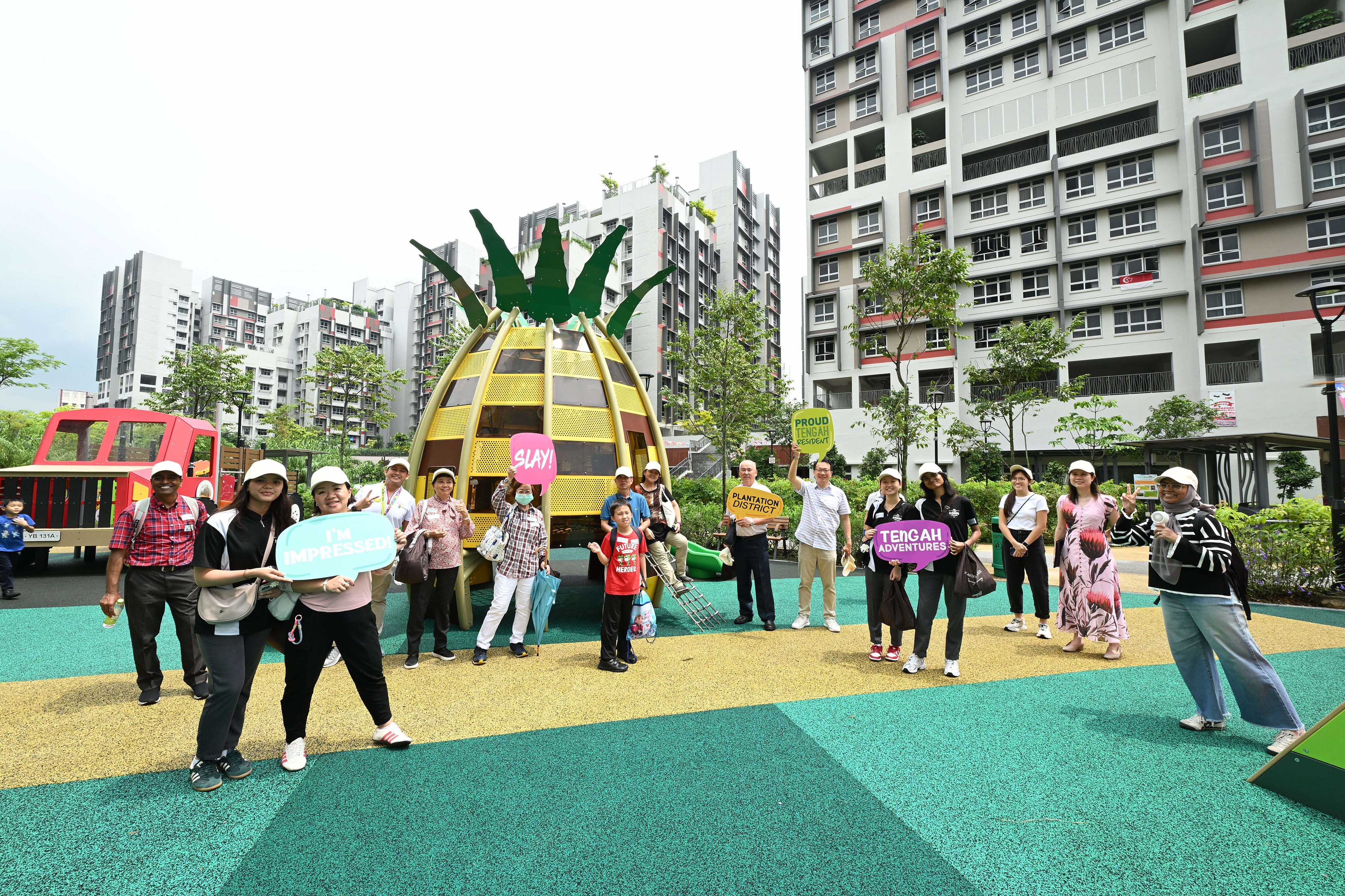 Guests on the Tengah Familiarisation Tour 
