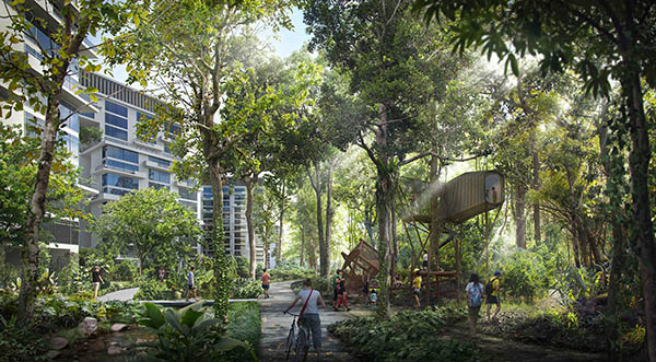 Artist impression of Forest Hill District